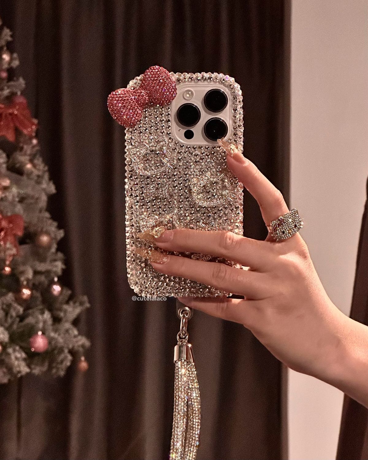 3D Bow Hello Kitty iPhone Case without charm (RS-109)
