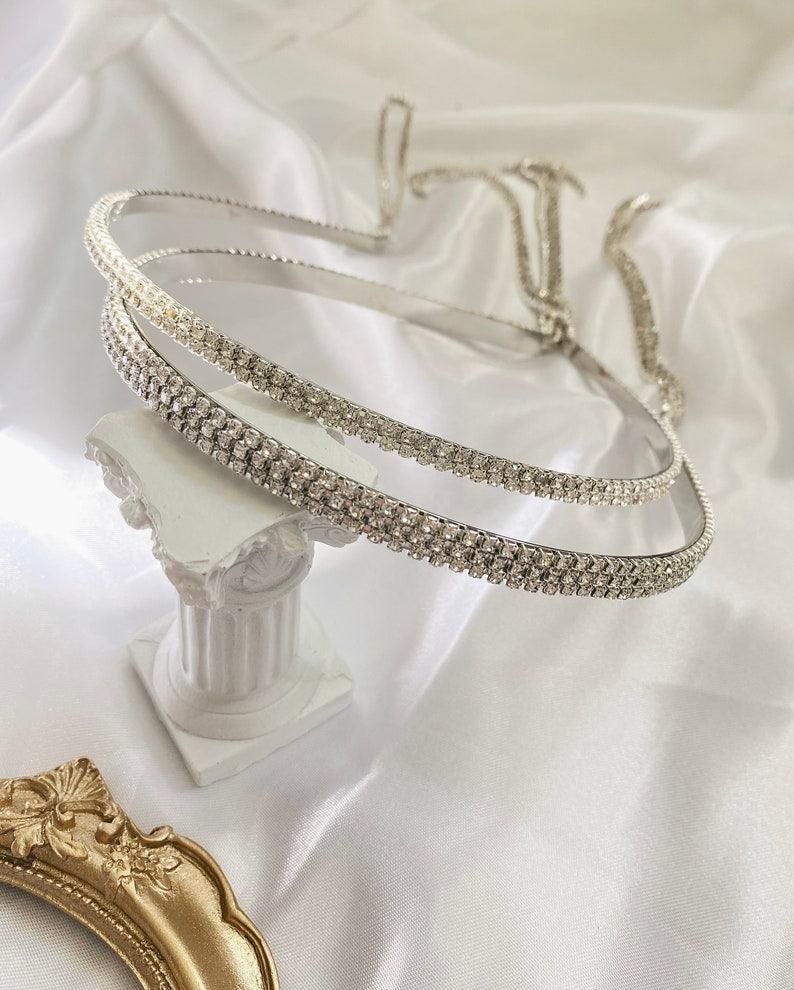 Pack of 2 (Rhinestone Diamond Aluminium Hairband)