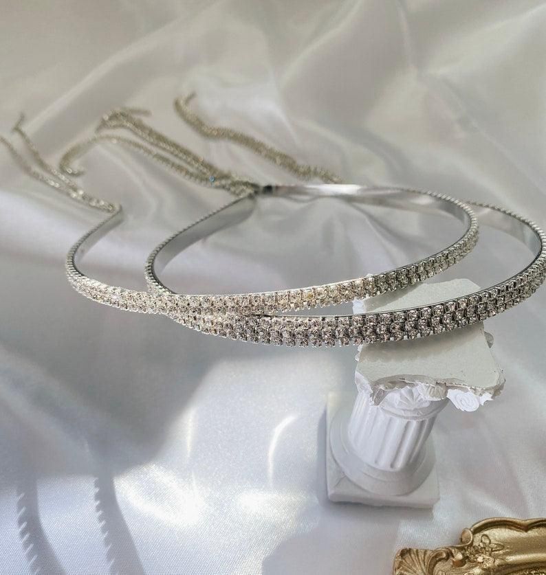 Pack of 2 (Rhinestone Diamond Aluminium Hairband)
