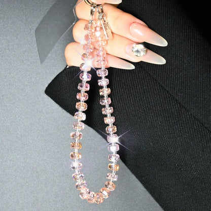 Pink Crystal Phone Charm