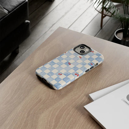 Cherry Check Tough Shining Phone Case