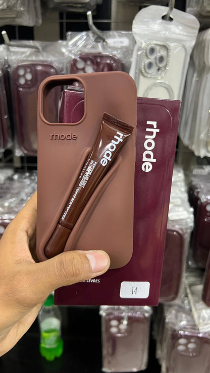 Trendy Rhode Lip SIlicone Case With Original Rhode LipGloss