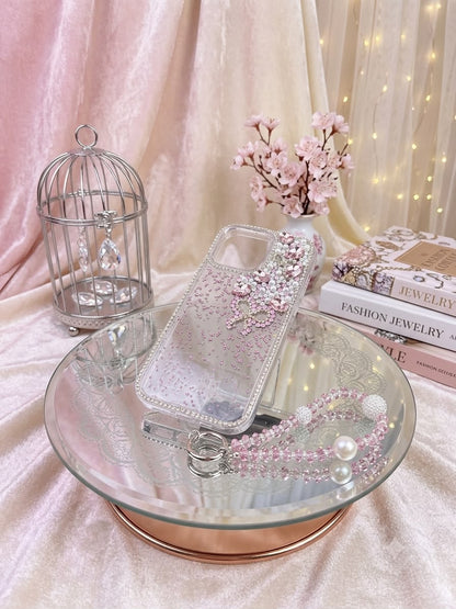 Glittery Bow Resin Art Case with Charm (RS-101)
