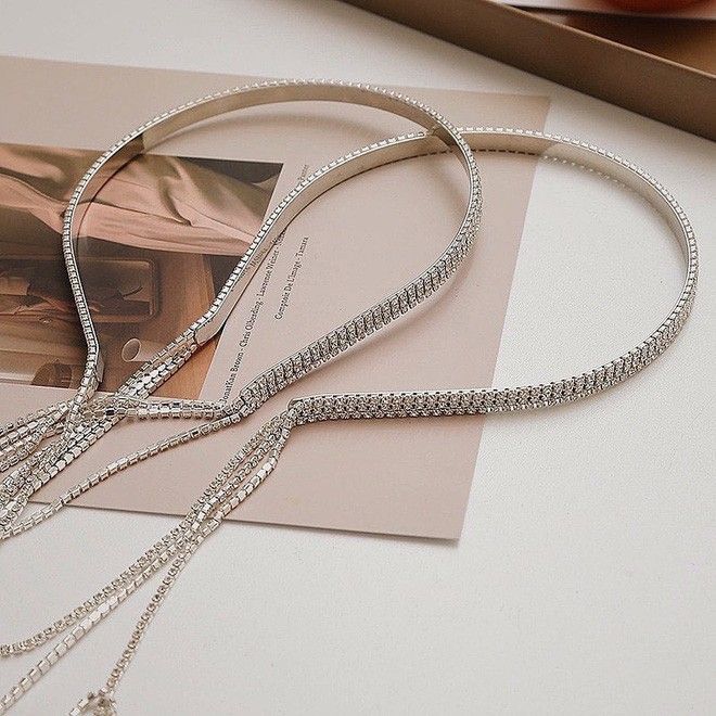 Pack of 2 (Rhinestone Diamond Aluminium Hairband)