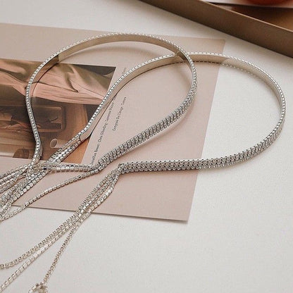 Pack of 2 (Rhinestone Diamond Aluminium Hairband)