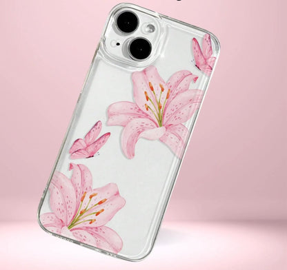 Pink Floral Crystal Clear Acrylic - Article (22)