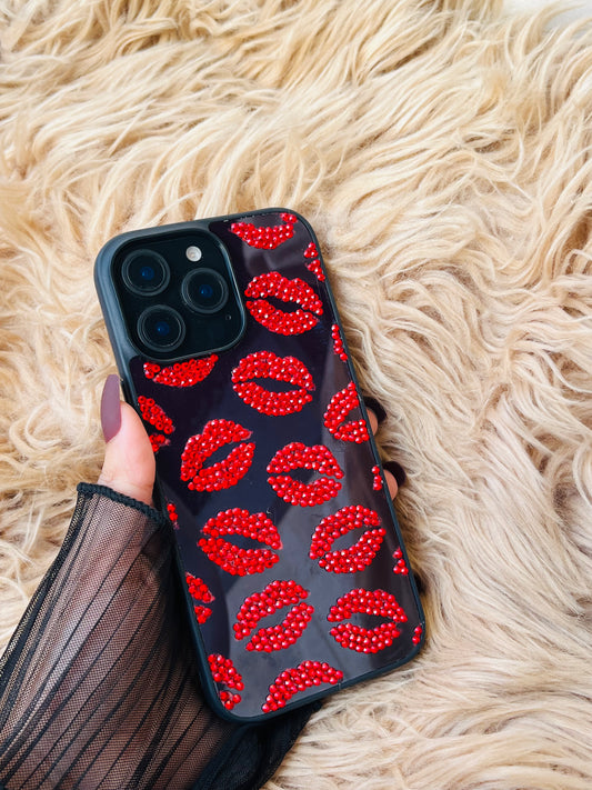 Red Desire Rhinestone Case (#RS-074)
