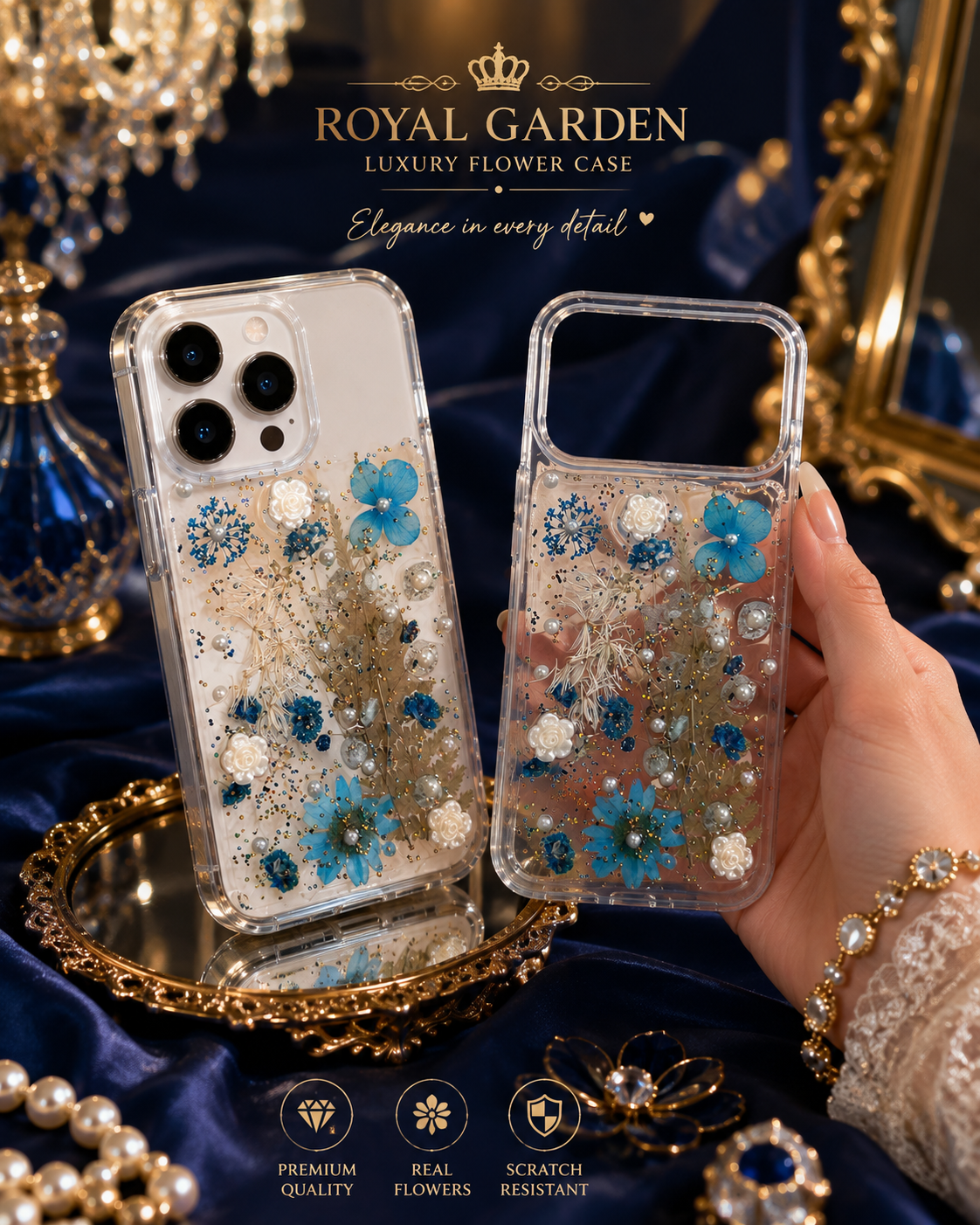 Ocean Blue Resin Case  (RS-107)