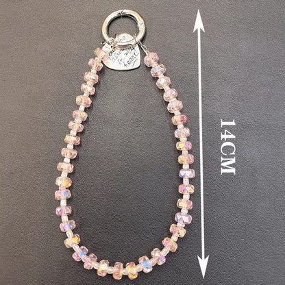 Pink Crystal Phone Charm