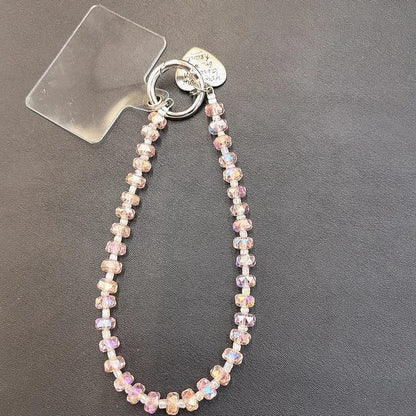 Pink Crystal Phone Charm
