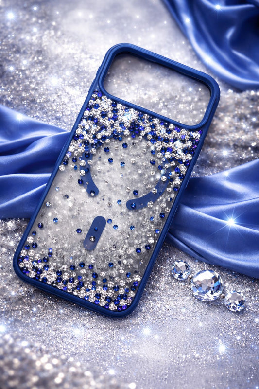 Titamium Blue Sparkle Rhine Stone Case (#RS-092)