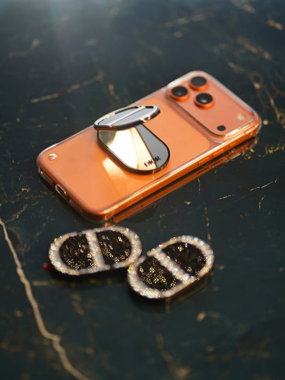 DI*R Glam Stoned Phone Ring Holder – Dual Mirror