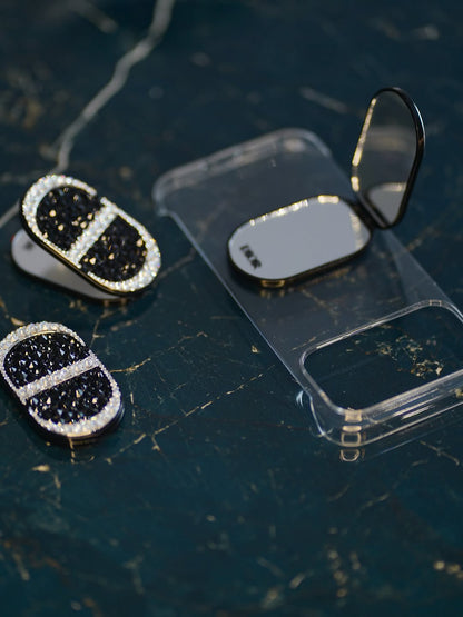 DI*R Glam Stoned Phone Ring Holder – Dual Mirror