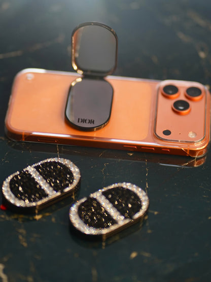 DI*R Glam Stoned Phone Ring Holder – Dual Mirror