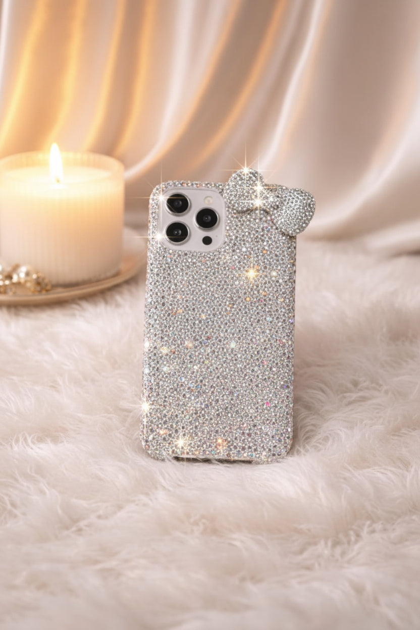 Silver Bow Glam Case (#RS-093)