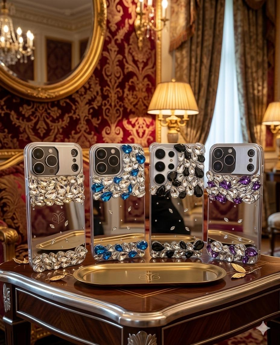 Rhine Stone (#RS-047)Gem Glow Elite Case with Charm