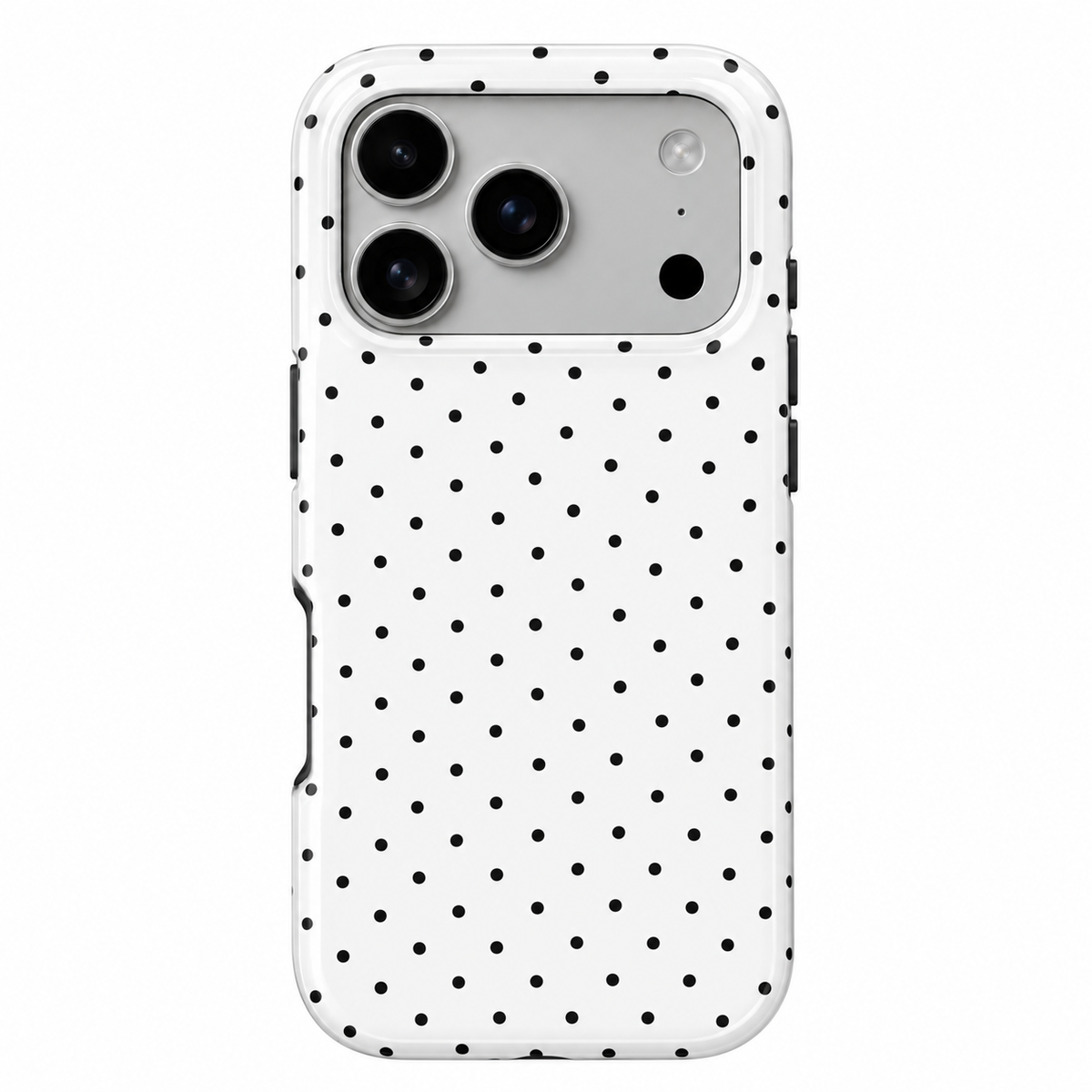 White Polka Dots Tough Shining Phone Case