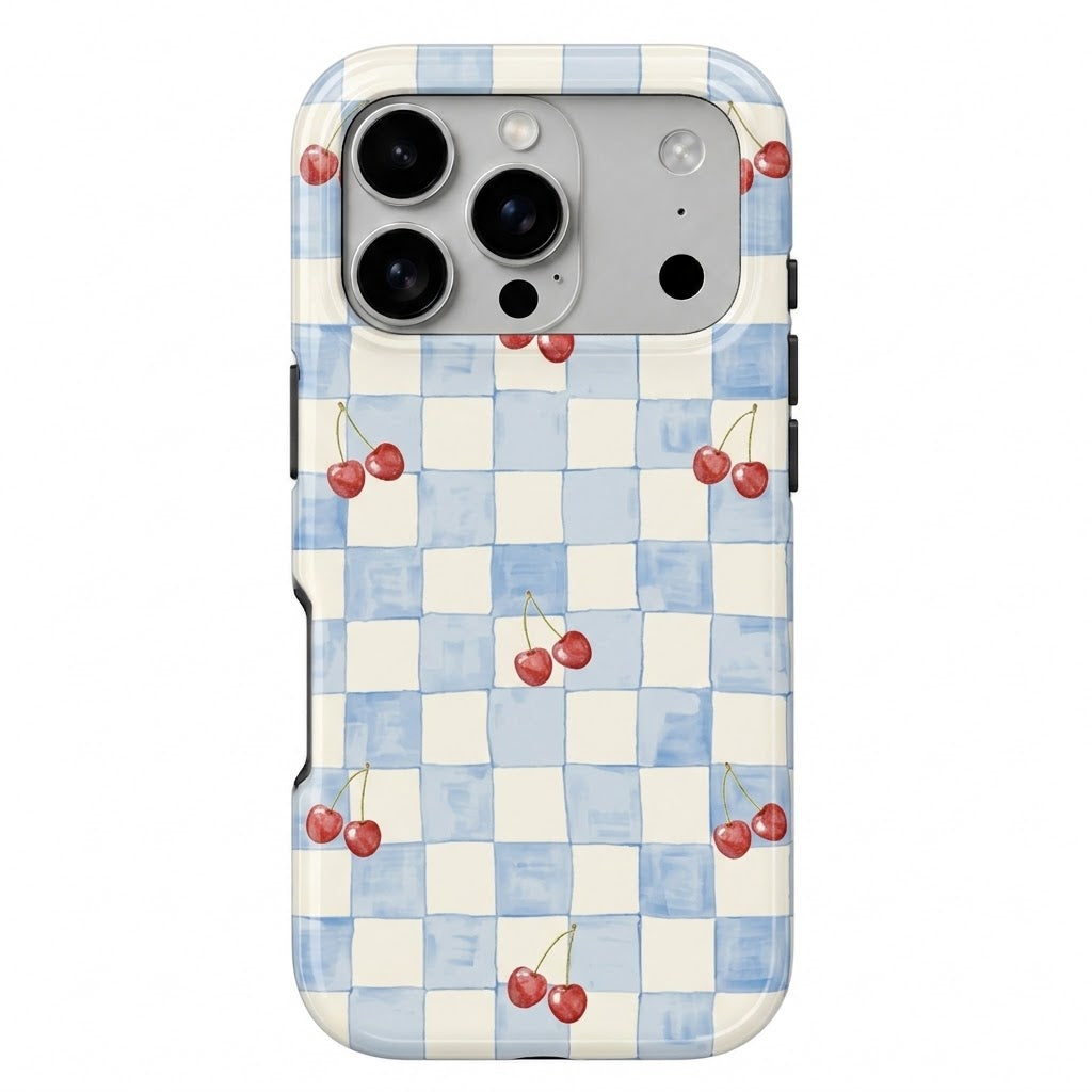 Cherry Check Tough Shining Phone Case