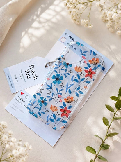 Bluish Floral Acrylic Case
