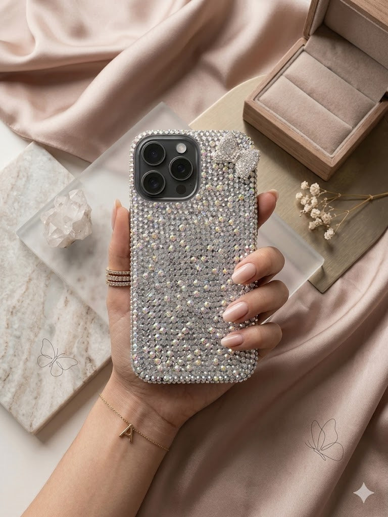 Silver Bow Glam Case (#RS-093)