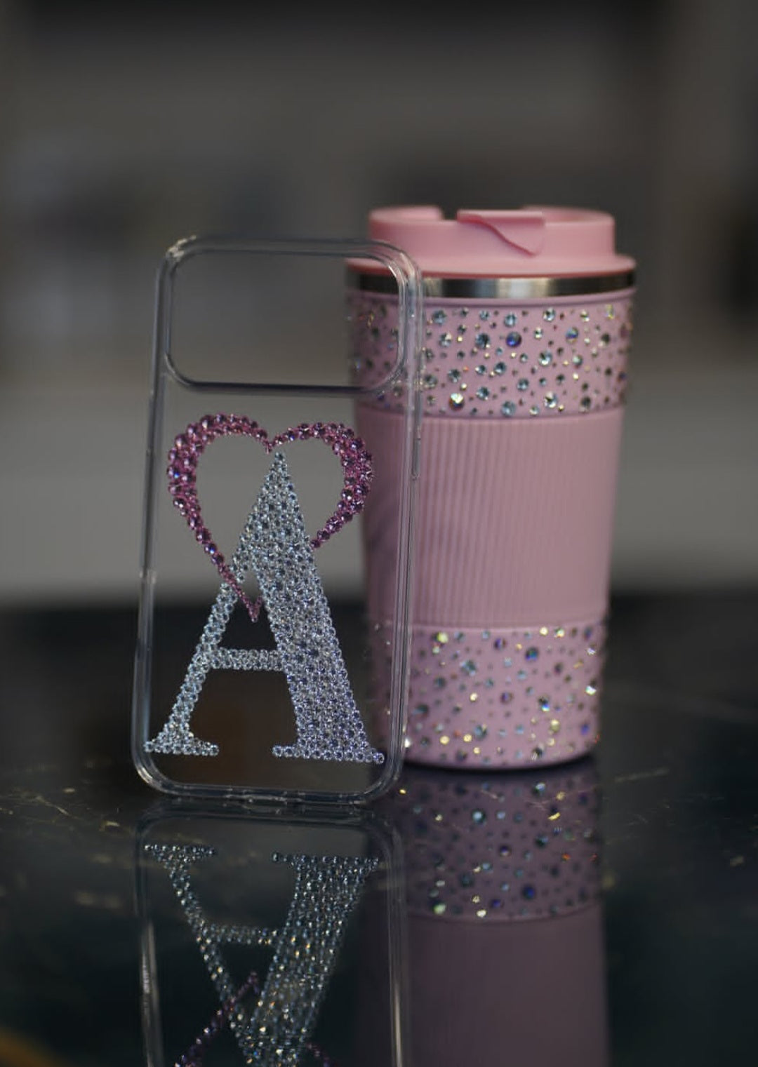 Alphabetic Heart Crystal Case (RS-102)